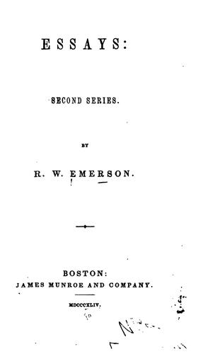 Cover of Essays: Second Series