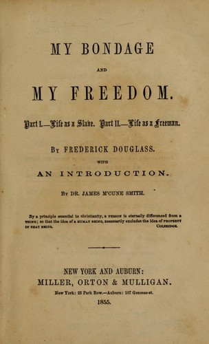 Cover of My Bondage and My Freedom