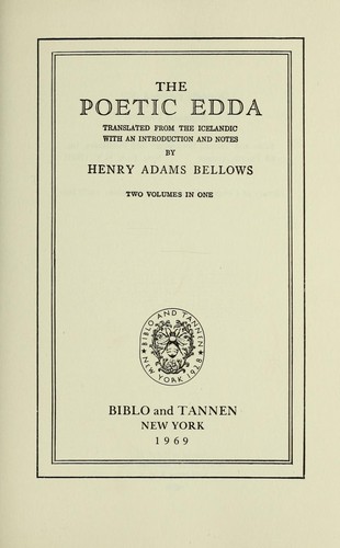 Cover of The Poetic Edda