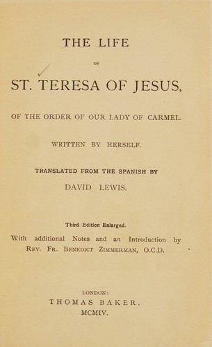 Cover of The Life of Teresa of Jesus