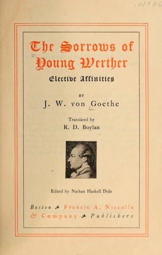 Cover of The Sorrows of Young Werther