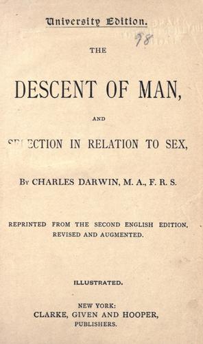 Cover of The Descent of Man