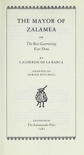Cover of The Mayor of Zalamea