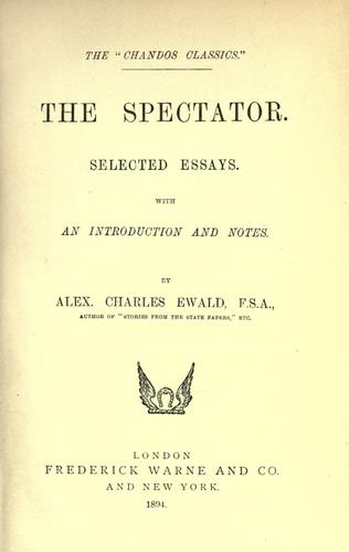 Cover of The Spectator