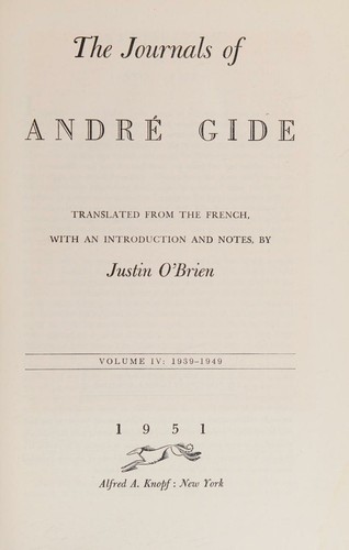Cover of The Journals of André Gide